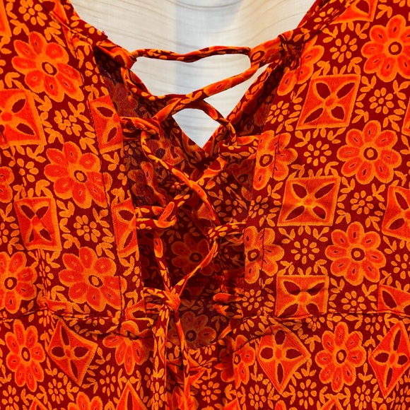 Vintage Angie Red Floral Dress - Picture 4 of 4